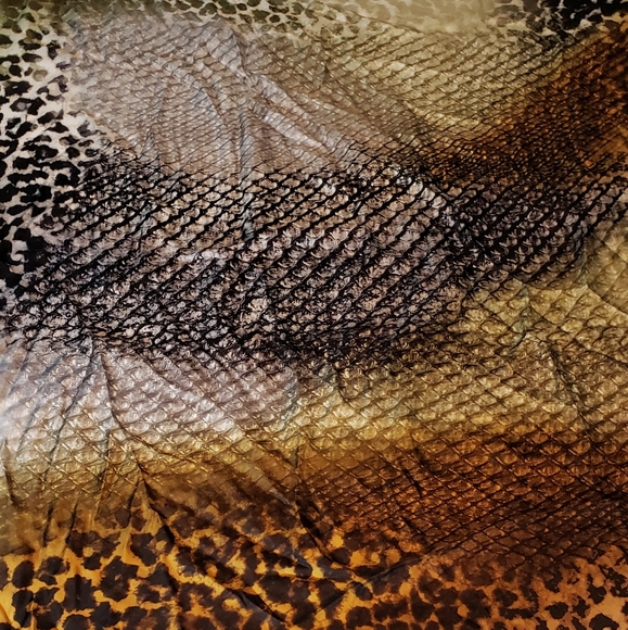 Adrienne Landau Silk Leopard print scarf - Picture 5 of 15